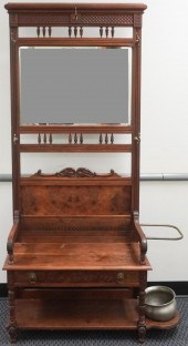 VICTORIAN WALNUT AND MIRRORED