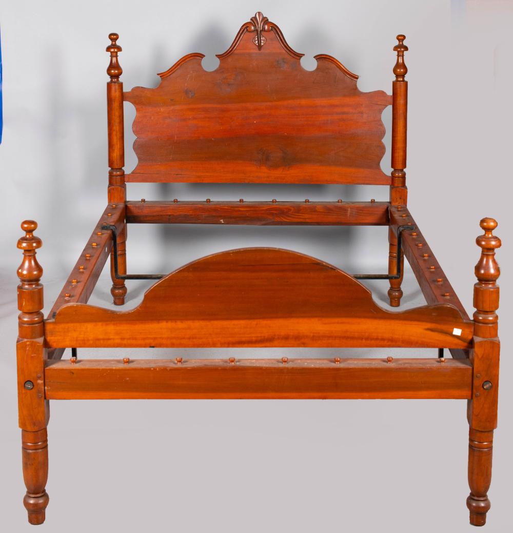 VICTORIAN WALNUT AND PINE TWIN ROPE