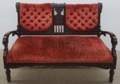 VICTORIAN WALNUT AND TUFTED VE