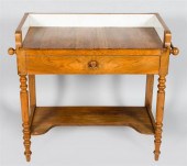 VICTORIAN WALNUT AND WHITE MAR