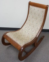 VICTORIAN WALNUT ARM ROCKERVic