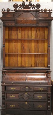 VICTORIAN WALNUT BARRELL FRONT