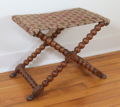 VICTORIAN WALNUT BOBBIN TURNED