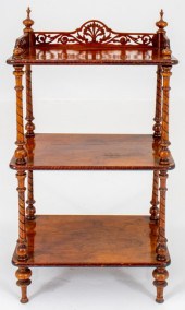 VICTORIAN WALNUT BOOKCASE ETAG