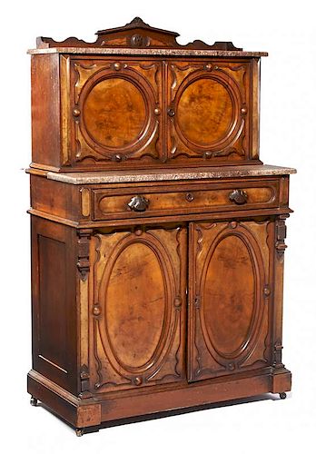 VICTORIAN WALNUT CABINET WITH