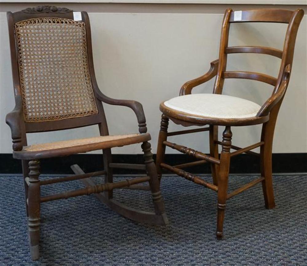 VICTORIAN WALNUT CANE SEAT AND BACK