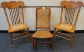 VICTORIAN WALNUT CANE SEAT AND