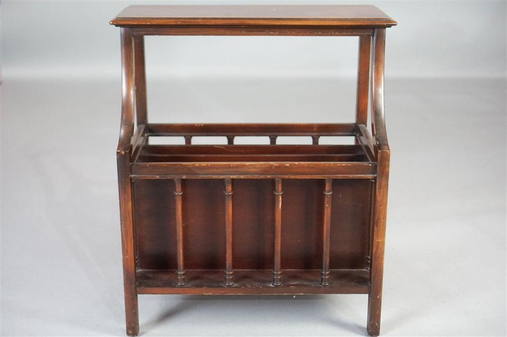VICTORIAN WALNUT CANTERBURY AND