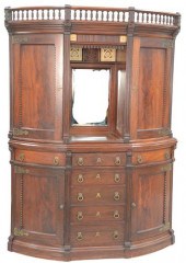 VICTORIAN WALNUT CORNER CUPBOA