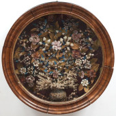 VICTORIAN WALNUT FLORAL SHELL