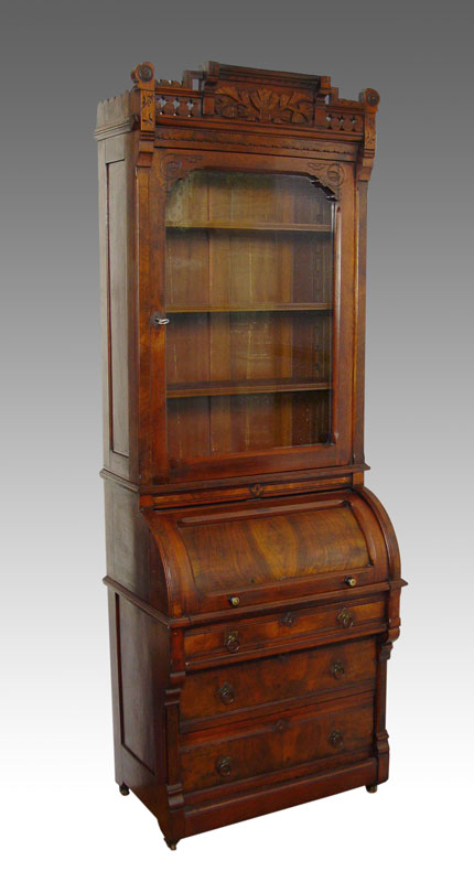 VICTORIAN WALNUT & FRUITWOOD VENEER
