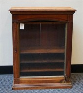 VICTORIAN WALNUT GLASS DOOR HA