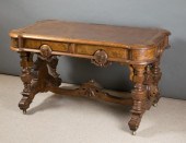 VICTORIAN WALNUT LIBRARY TABLE