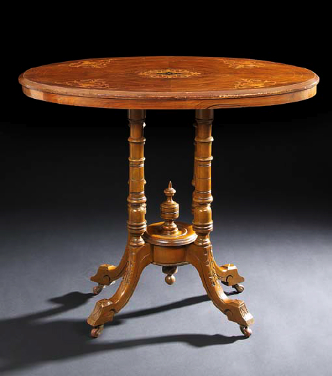 Victorian Walnut Loo Table, 