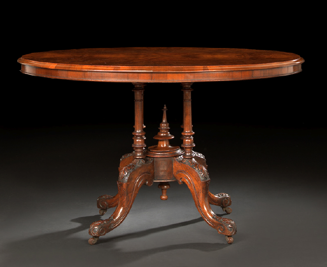 Victorian Walnut Loo Table, 