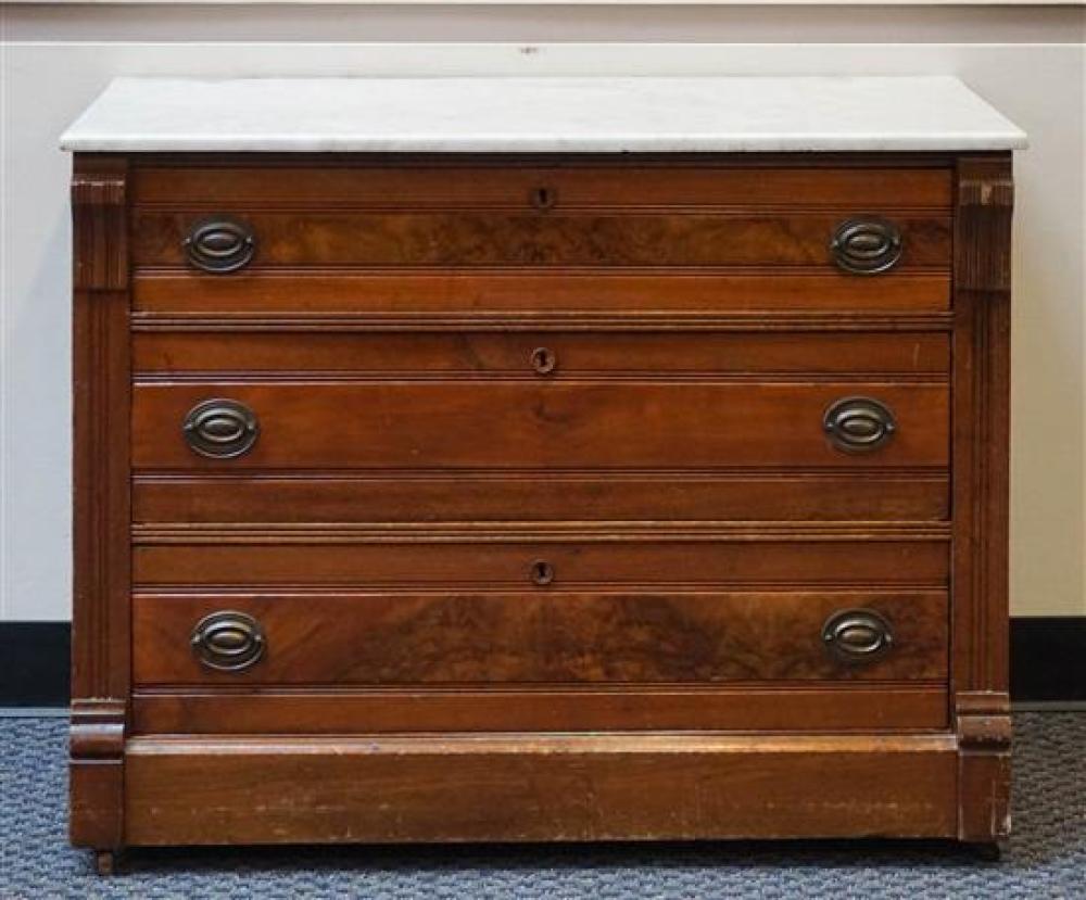 VICTORIAN WALNUT MARBLE TOP