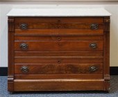 VICTORIAN WALNUT MARBLE TOP DR