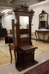 VICTORIAN WALNUT MARBLE-TOP HA