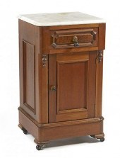 VICTORIAN WALNUT MARBLE TOP NI