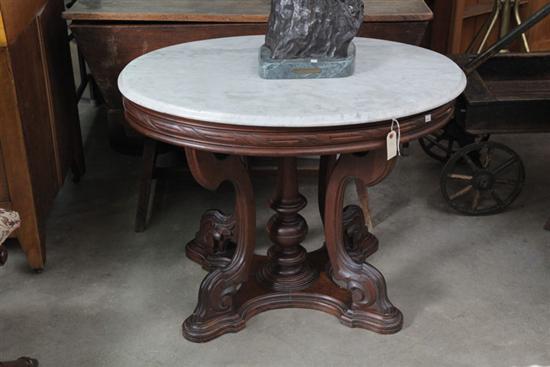 VICTORIAN WALNUT MARBLE TOP