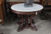 VICTORIAN WALNUT MARBLE TOP PA