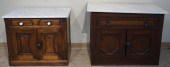 VICTORIAN WALNUT MARBLE TOP SE