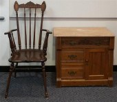 VICTORIAN WALNUT MARBLE TOP SI