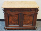 VICTORIAN WALNUT MARBLE TOP WA