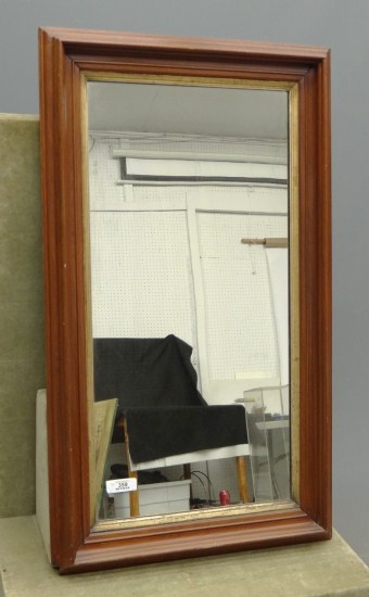 Victorian walnut mirror.
