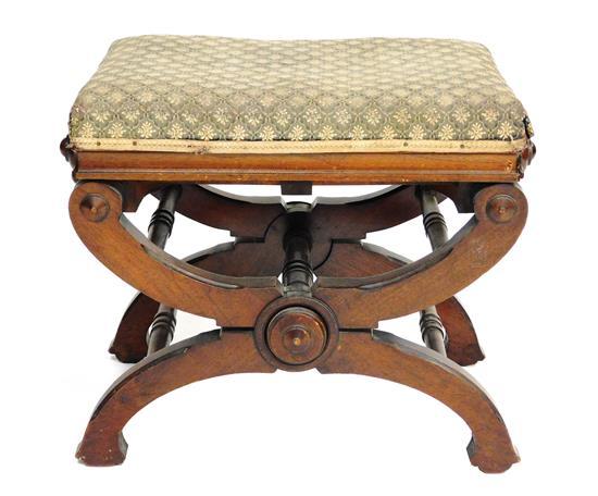 VICTORIAN WALNUT PIANO STOOL BY