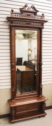 VICTORIAN WALNUT PIER MIRROR O