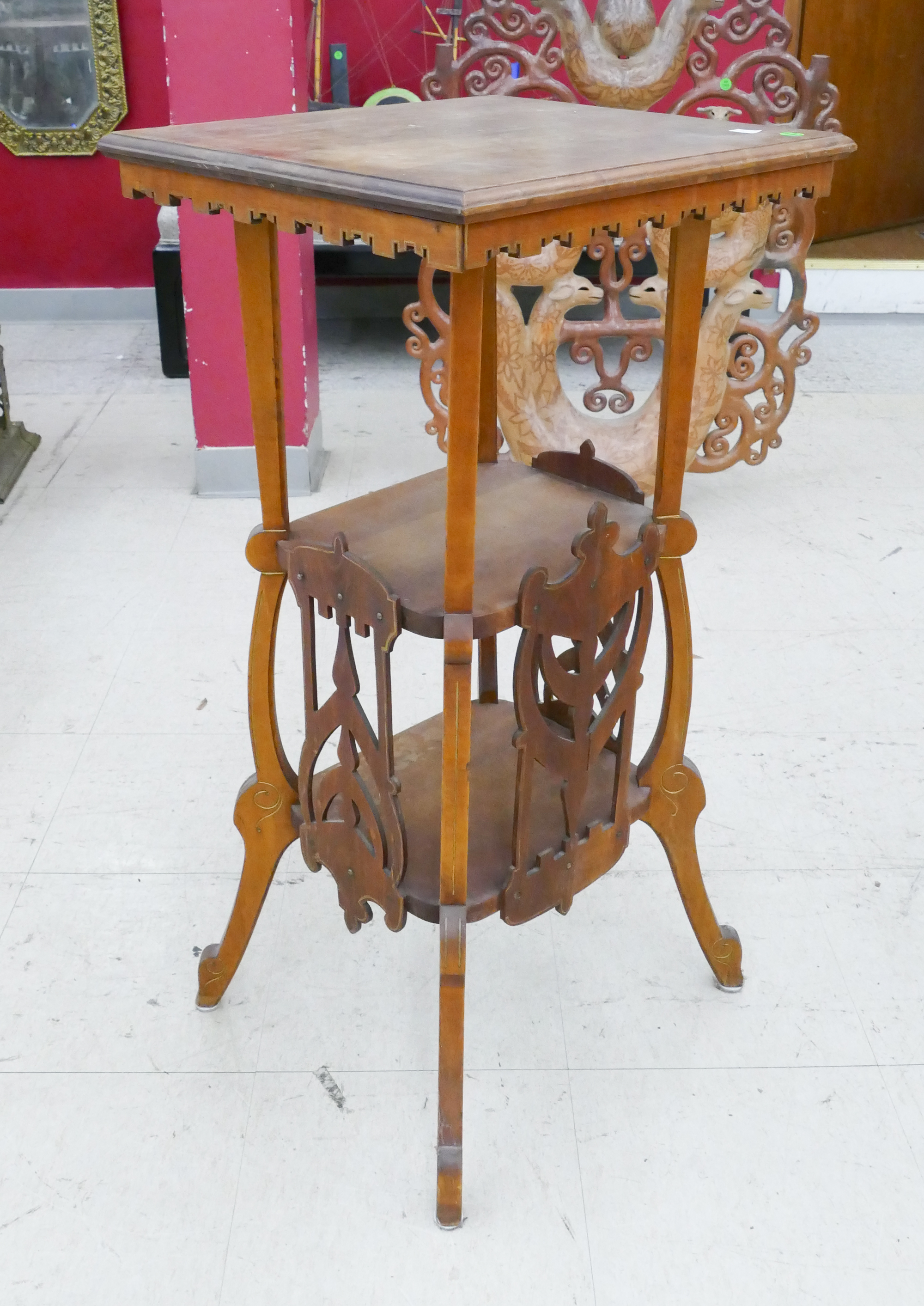 Victorian Walnut Pierced Plant