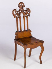 VICTORIAN WALNUT PLANK SEAT CH