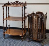 VICTORIAN WALNUT THREE-TIER SI