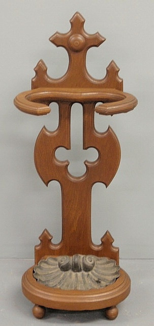 Victorian walnut umbrella stand