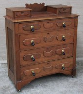 VICTORIAN WALNUT VANITY CHEST