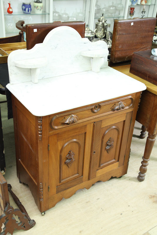 VICTORIAN WASHSTAND. White marble