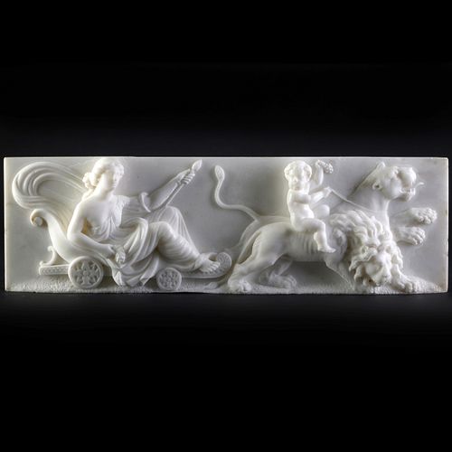 VICTORIAN WHITE MARBLE CHIMNEYPIECE