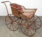 VICTORIAN WICKER BABY CARRIAGE