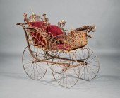 VICTORIAN WICKER BABY CARRIAGE