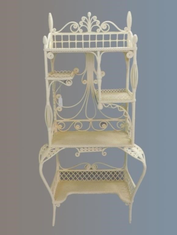 VICTORIAN WICKER ETAGERE OR FANCY