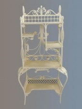 VICTORIAN WICKER ETAGERE OR FA