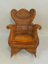 VICTORIAN WICKER GENTLEMAN'S R