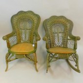 VICTORIAN WICKER MATCHING ARMC