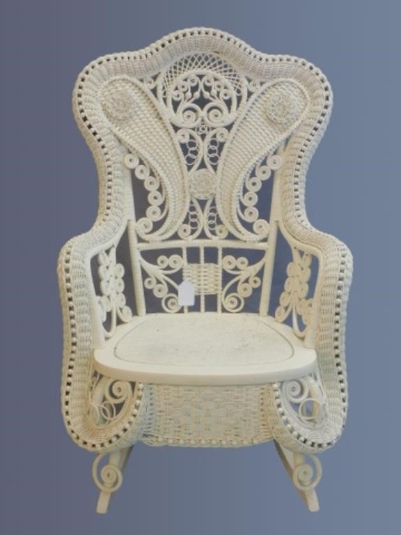 VICTORIAN WICKER ROCKER. CIRCA