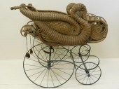 VICTORIAN WICKER STROLLER, LAT