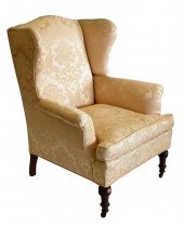 VICTORIAN WING CHAIR, HAVING C