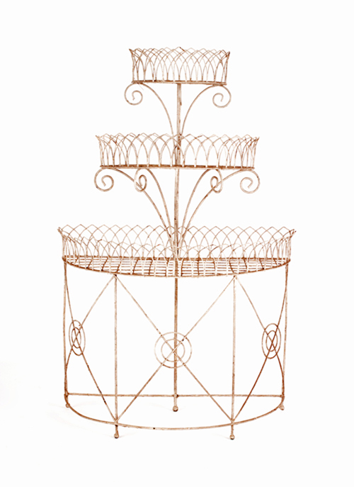 Victorian wire three-tier plant