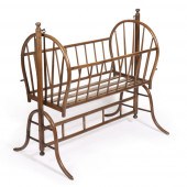 VICTORIAN WOOD BABY CRADLE CRI