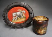 VICTORIAN WOOL AND GLASS NEEDL
